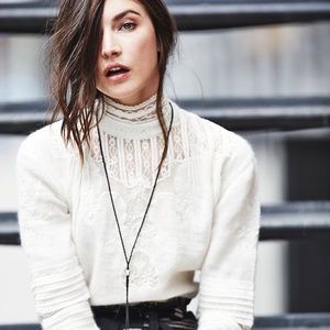 Free People Heirloom Victorian Charm School Blouse